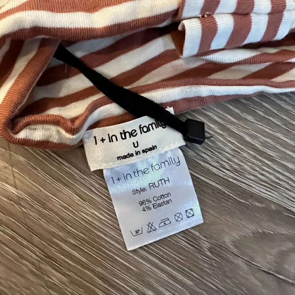 1 + In The Family Ruth Cedar Striped Headband Made In Spain Cotton